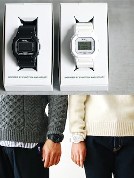 「G-SHOCK」｜「アイテム（腕時計）」を使った、WONDERMOUNTAINさん（メンズ・158cm）の冬コーディネート