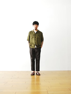 「Dickies（ディッキーズ）のアイテム（その他パンツ）」を使った、WONDERMOUNTAINさん（メンズ・174cm）の夏コーディネート