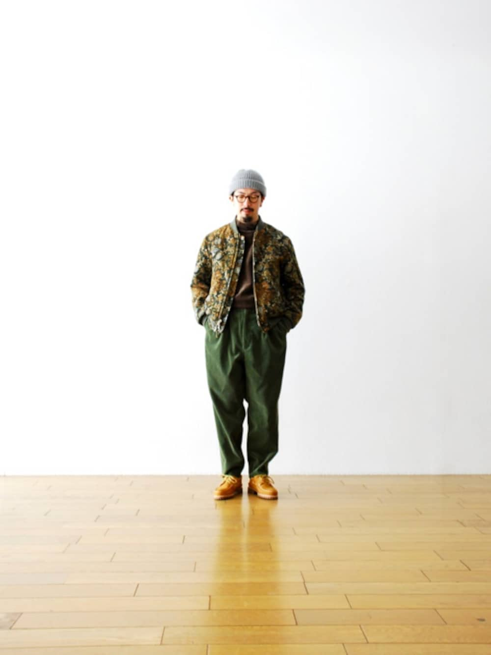 WONDERMOUNTAINさんの「Engineered Garments (エンジニアードガーメンツ)  "Aviator Jacket -Hummingbird Jacquard-" ￥79,920-（Engineered Garments）」を使ったコーディネート