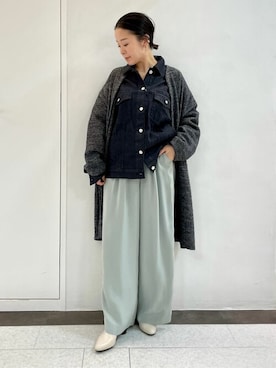 「コーディガン」｜「アイテム（ブルゾン）」を使った、kaoriさん（レディース・153cm）の秋コーディネート
