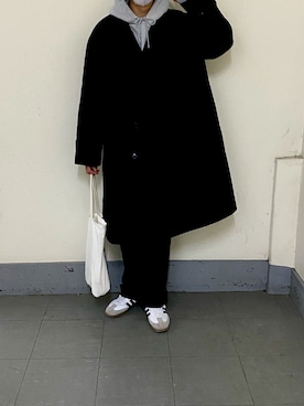 「orcival」｜「アイテム（トレンチコート）」を使った、たけおちゃんねるさん（メンズ・173cm）の冬コーディネート