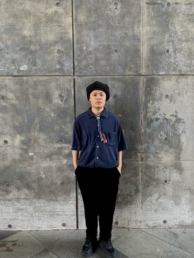 「oqLiq（オークリック）のアイテム」を使った、厲育涵さん（レディース・158cm）の夏コーディネート