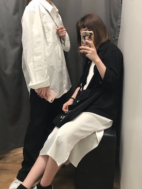 「VANS（バンズ）のアイテム（シューズ、ブラック系）」を使った、是你的pp阿さん（レディース・165cm）の夏コーディネート