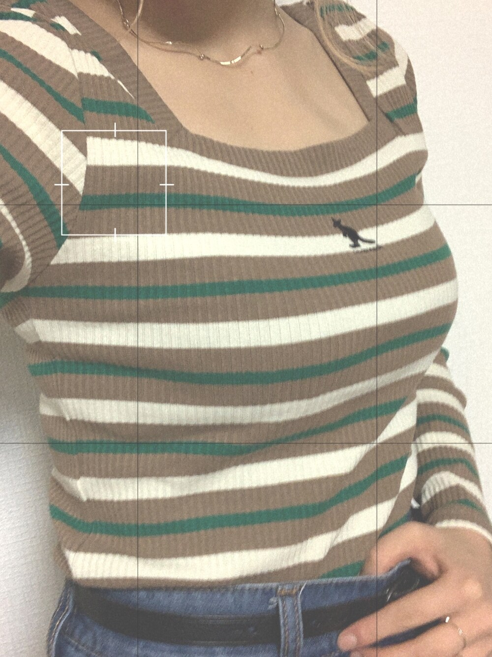 「パンツスタイル、カジュアル、プチプラコーデ、UNIQLO、タイトシルエット、ボーダー、Heather」｜「Heatherのアイテム（トップス、ブラウン系）」を使った、yukko1115さん（レディース・163cm）の冬コーディネートの1枚目の写真