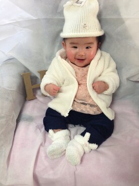 「OLD NAVY（オールドネイビー）のアイテム（その他アウター）」を使った、HiYORiN❤︎さん（キッズ・70cm）の冬コーディネート