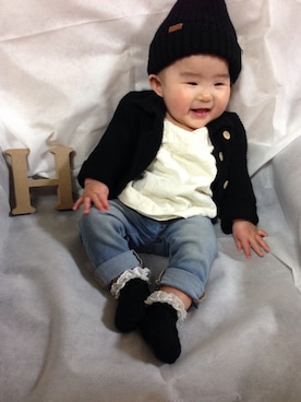「babygap」｜「アイテム（その他トップス）」を使った、HiYORiN❤︎さん（キッズ・70cm）の冬コーディネート