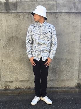 「TYPE BLUE（タイプブルー）のアイテム（トップス）」を使った、Sさん（メンズ・170cm）の春コーディネート