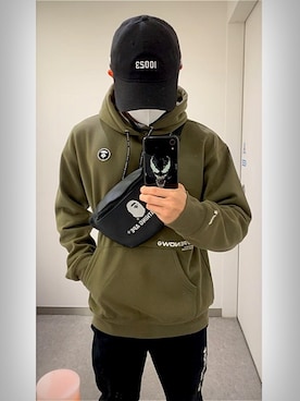 「AAPE BY A BATHING APE（エーエイプバイアベイシングエイプ）のアイテム（パンツ）」を使った、Sさん（メンズ・170cm）の秋コーディネート