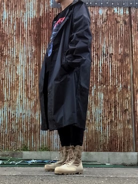 「vetements」｜「アイテム（ナイロンジャケット）」を使った、じょーさん（メンズ・180cm）の冬コーディネート