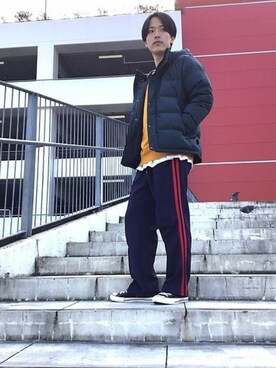 「JOURNAL STANDARD relume（ジャーナルスタンダード　レリューム）のアイテム（ダウンジャケット/コート）」を使った、MIYAさん（メンズ・175cm）の冬コーディネート