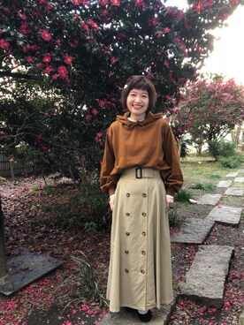 「高橋愛」｜「アイテム（その他）」を使った、YAMAさん（レディース・157cm）の春コーディネート