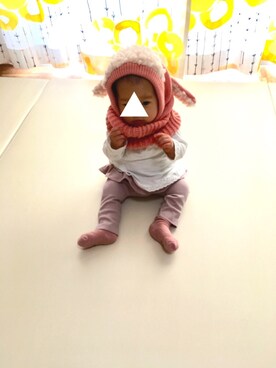 「NET（ネット）のアイテム（帽子）」を使った、マル。さん（キッズ・60cm）の冬コーディネート