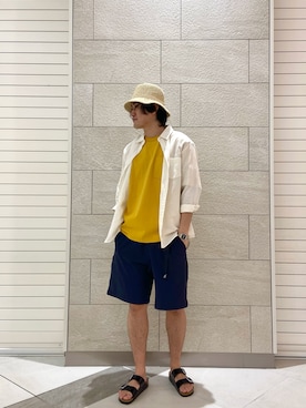 「SMELLY（スメリー）のアイテム（帽子）」を使った、soraさん（メンズ・178cm）の春コーディネート