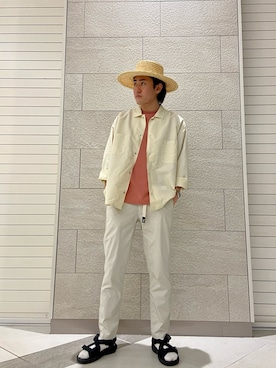 「SMELLY（スメリー）のアイテム（帽子）」を使った、soraさん（メンズ・178cm）の春コーディネート