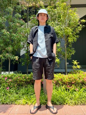 「FRUIT OF THE LOOM（フルーツオブザルーム）のアイテム（帽子）」を使った、soraさん（メンズ・178cm）の春コーディネート