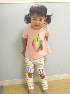 「Babiesrus（ベビーザらス）のアイテム（パンツ）」を使った、のんちゃんさん（キッズ・90cm）の春コーディネート