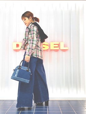 DIESEL(ディーゼル)の「レディース チェックシャツパーカー(シャツ ...