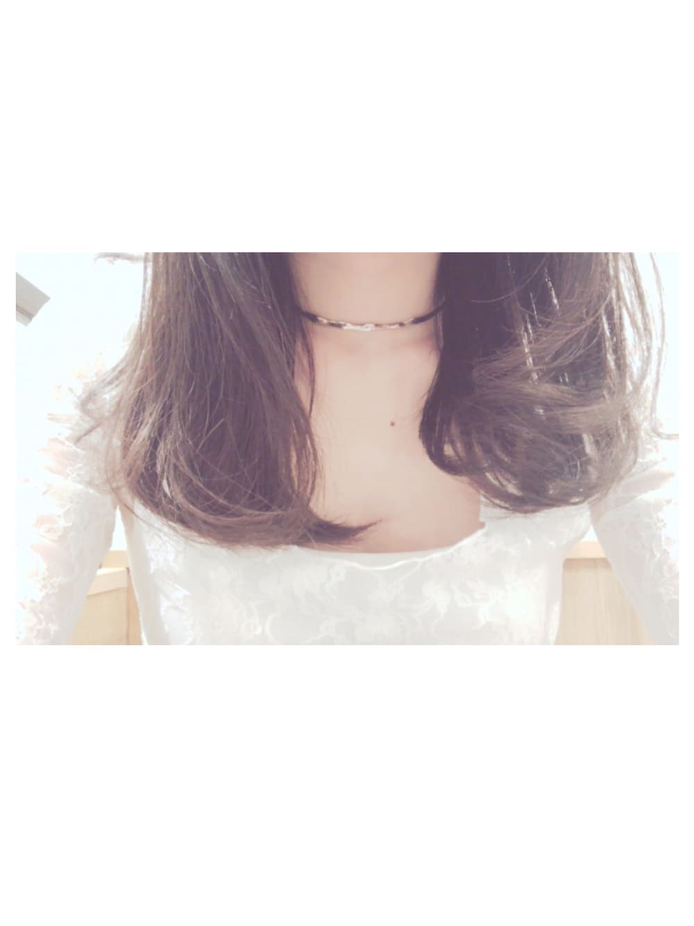 「レース、デニム、春コーデ」｜「BED&BREAKFASTのLily Lace 長袖（Tシャツ/カットソー、ホワイト系）」を使った、mina。さん（レディース・149cm）の冬コーディネートの1枚目の写真
