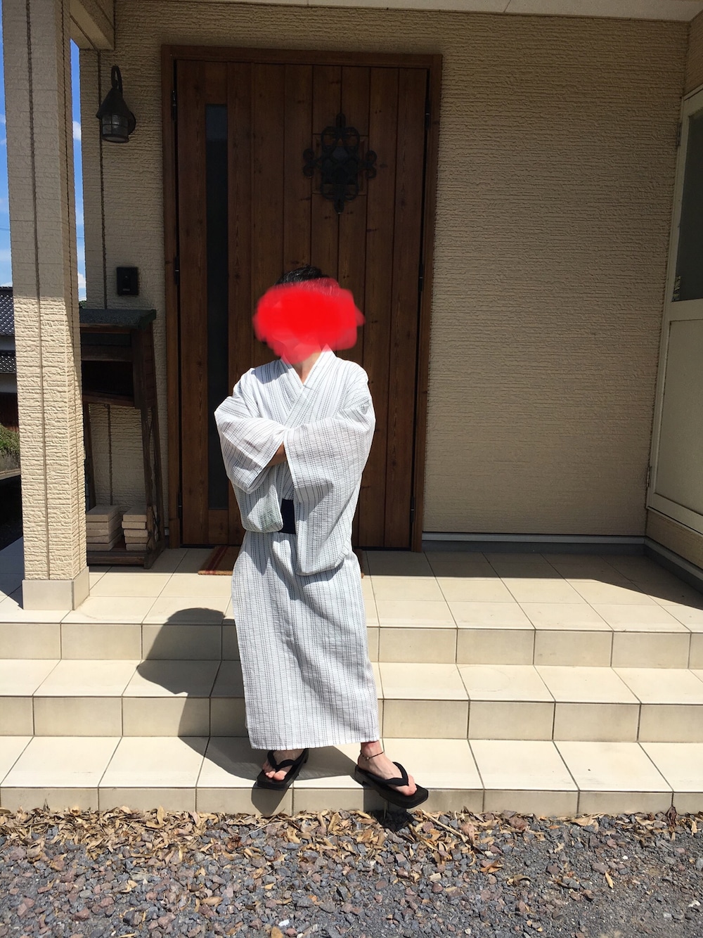 「ゆかた、まつり」｜「わからんのアイテム（浴衣、ホワイト系）」を使った、ikuさん（メンズ・158cm）の夏コーディネートの1枚目の写真