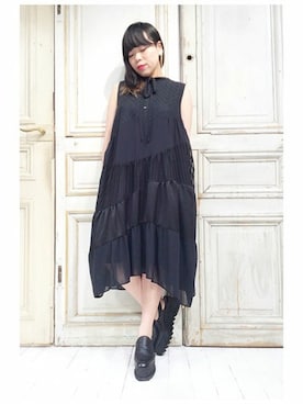 「gomme（ゴム）のアイテム（ワンピース/ドレス）」を使った、gommeさん（レディース・156cm）の春コーディネート