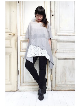 「gomme（ゴム）のアイテム」を使った、gommeさん（レディース・156cm）の春コーディネート