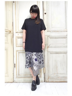 「gomme（ゴム）のアイテム（ワンピース/ドレス）」を使った、gommeさん（レディース・156cm）の春コーディネート