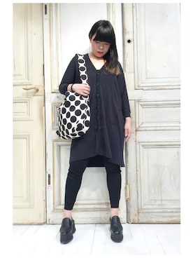 「ドット柄」｜gommeさん（レディース・156cm）の春コーディネート