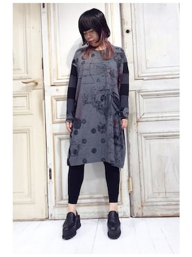 「gomme（ゴム）のアイテム（ワンピース/ドレス）」を使った、gommeさん（レディース・156cm）の夏コーディネート