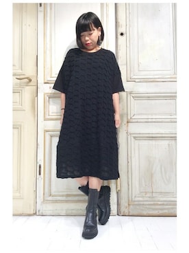 「gomme（ゴム）のアイテム（ワンピース/ドレス）」を使った、gommeさん（レディース・156cm）の秋コーディネート