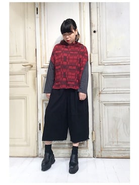 「gomme（ゴム）のアイテム」を使った、gommeさん（レディース・156cm）の秋コーディネート