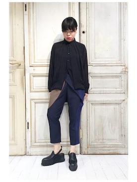 「gomme（ゴム）のアイテム」を使った、gommeさん（レディース・156cm）の冬コーディネート