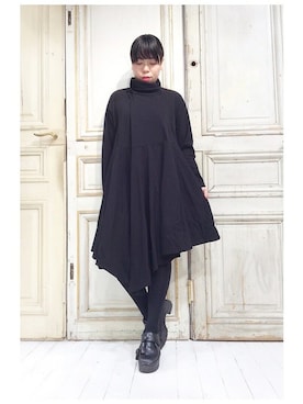 「gomme（ゴム）のアイテム（ワンピース/ドレス）」を使った、gommeさん（レディース・156cm）の冬コーディネート