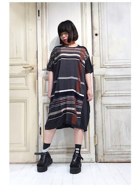 「gomme（ゴム）のアイテム（ワンピース/ドレス）」を使った、gommeさん（レディース・156cm）の春コーディネート