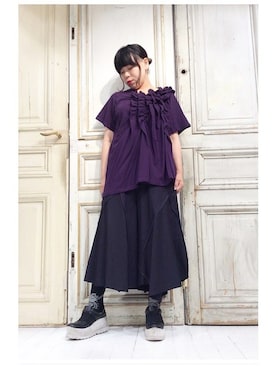 「ワイドシルエット」｜gommeさん（レディース・156cm）の夏コーディネート