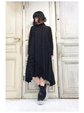 「gomme（ゴム）のアイテム（ワンピース/ドレス）」を使った、gommeさん（レディース・156cm）の秋コーディネート