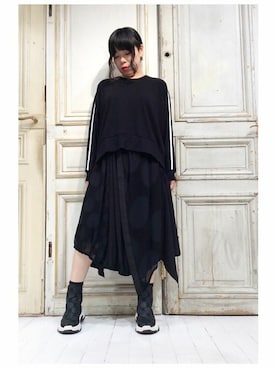 「gomme（ゴム）のアイテム」を使った、gommeさん（レディース・156cm）の秋コーディネート