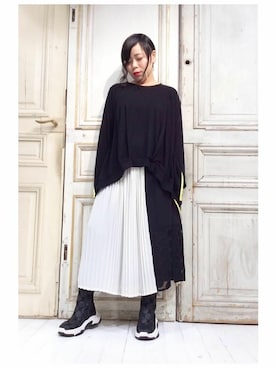 「gomme（ゴム）のアイテム」を使った、gommeさん（レディース・156cm）の秋コーディネート