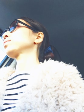 「もけもけ」｜「アイテム（その他アウター）」を使った、.ayuさん（レディース・163cm）の冬コーディネート