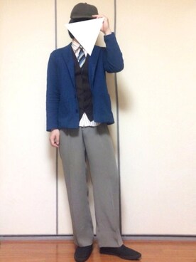 「BEAUTY&YOUTH UNITED ARROWS（ビューティーアンドユースユナイテッドアローズ）のアイテム（ノーカラージャケット）」を使った、3865さん（メンズ・170cm）の冬コーディネート