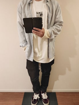 「MM6 Maison Margiela（ｴﾑｴﾑｼｯｸｽ ﾒｿﾞﾝ ﾏﾙｼﾞｪﾗ）のアイテム（トップス）」を使った、けんけんさん（メンズ・172cm）の春コーディネート