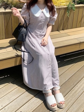 Olive Des Olive オリーブデオリーブ の おパリの半袖レトロワンピース ワンピース Wear Olive Des Olive オリーブデオリーブ の おパリの半袖レトロワンピース ワンピース Wear