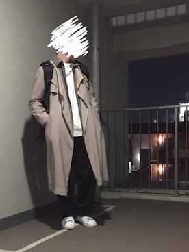 「URBAN RESEARCH Sonny Label（アーバンリサーチサニーレーベル）のアイテム（トレンチコート）」を使った、ハセガワさん（メンズ・168cm）の冬コーディネート