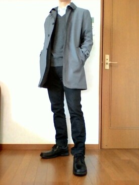 「アイテム（トレンチコート）」を使った、mandreamさん（メンズ・170cm・40代）の冬コーディネート