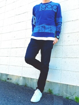 「アイテム（スウェット）」を使った、mandreamさん（メンズ・170cm・50代）の春コーディネート