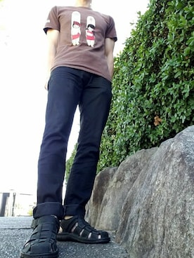 「88TEES（エイティーエイティーズ）のアイテム」を使った、mandreamさん（メンズ・170cm）の夏コーディネート