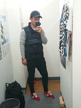 「アイテム（キャップ）」を使った、まーさん（メンズ・177cm・10代）の秋コーディネート