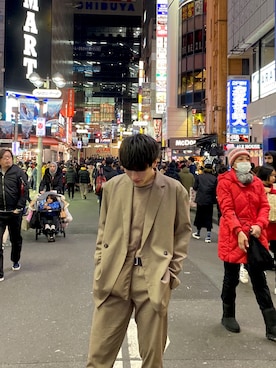 「instagramフォローお願いします」｜「アイテム（その他アウター）」を使った、ツッキープーさんさん（メンズ・167cm）の冬コーディネート