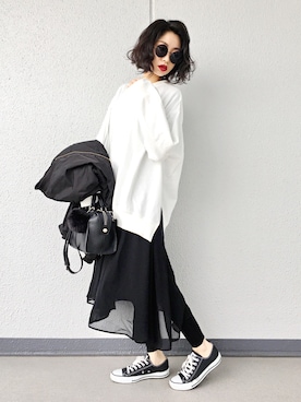 「MOUSSY（マウジー）のアイテム（ブルゾン）」を使った、Aiさん（レディース・163cm）の冬コーディネート