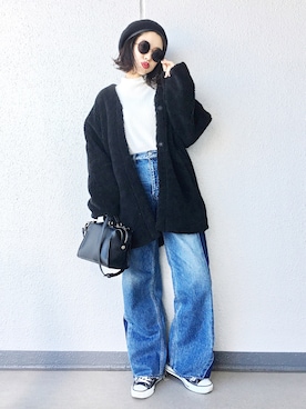 「SLY（スライ）のアイテム（その他アウター）」を使った、Aiさん（レディース・163cm）の冬コーディネート