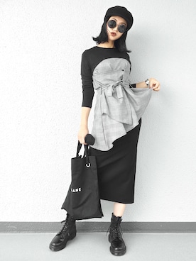 「Dr. Martens（ドクターマーチン）の＜Dr. Martens＞MONO 8アイレットブーツ ◆（ブーツ）」を使った、Aiさん（レディース・163cm）の秋コーディネート